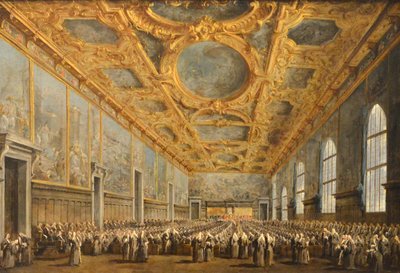 The Doge of Venice Thanking the Major Council by Francesco Guardi